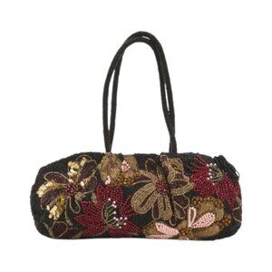 MADE IN INDIA multi Beaded Floral Handbag